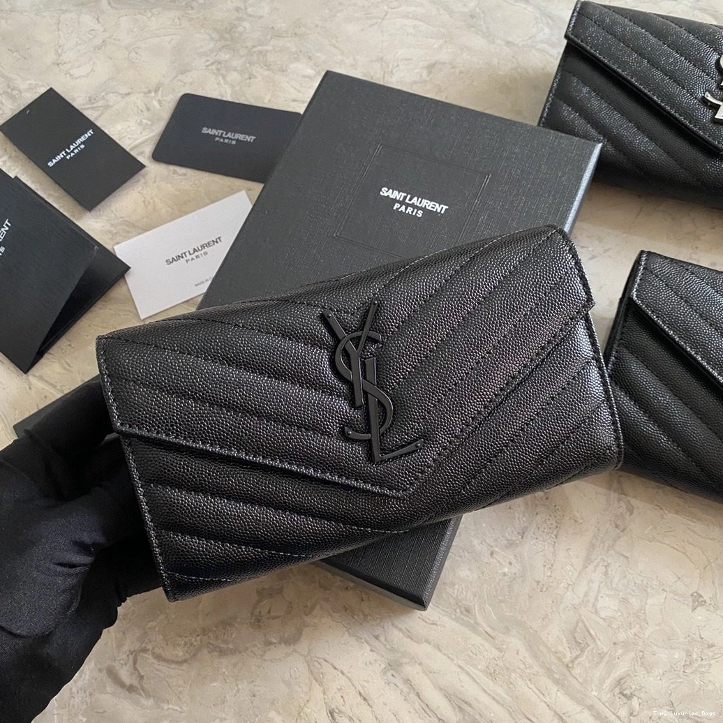 Tony Luxuries FLAP WALLET LARGE MONOGRAM YSL 0715